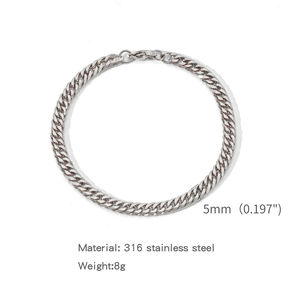 NK Chain Bracelet – Stainless Steel | Hip Hop & Streetwear