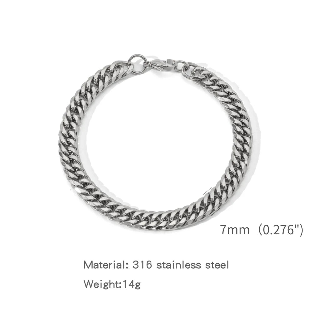 NK Chain Bracelet – Stainless Steel | Hip Hop & Streetwear