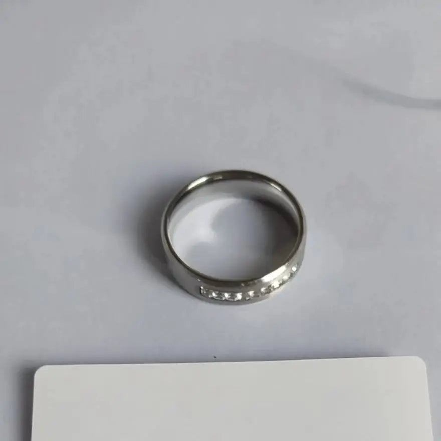 Square Cubic Zirconia Ring – Silver Plated | Men's Sizes 7–13