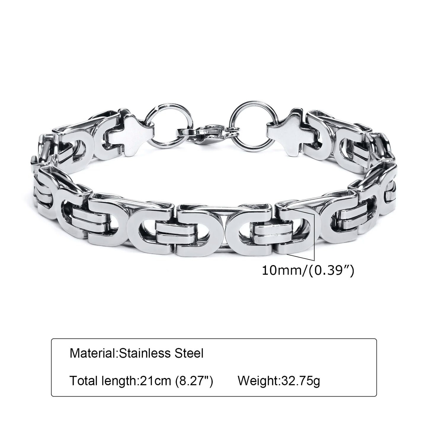 Byzantine Chain Bracelet – Waterproof Stainless Steel | Men's