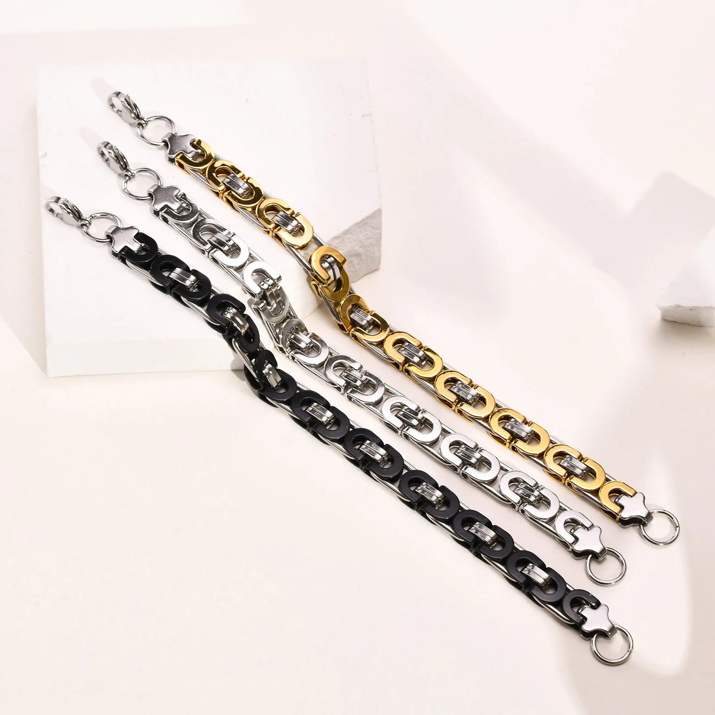 Byzantine Chain Bracelet – Waterproof Stainless Steel | Men's