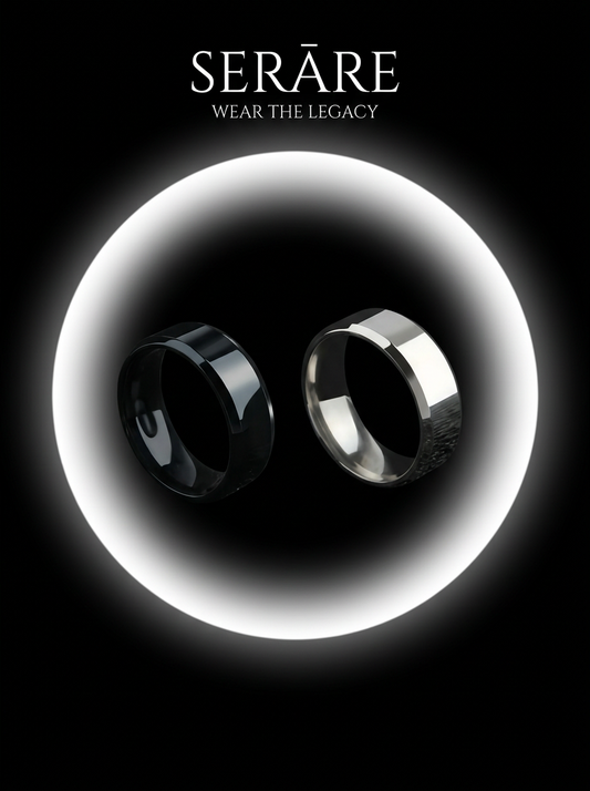 Matte Black Stainless Steel Ring – Unisex | Wedding & Daily Wear